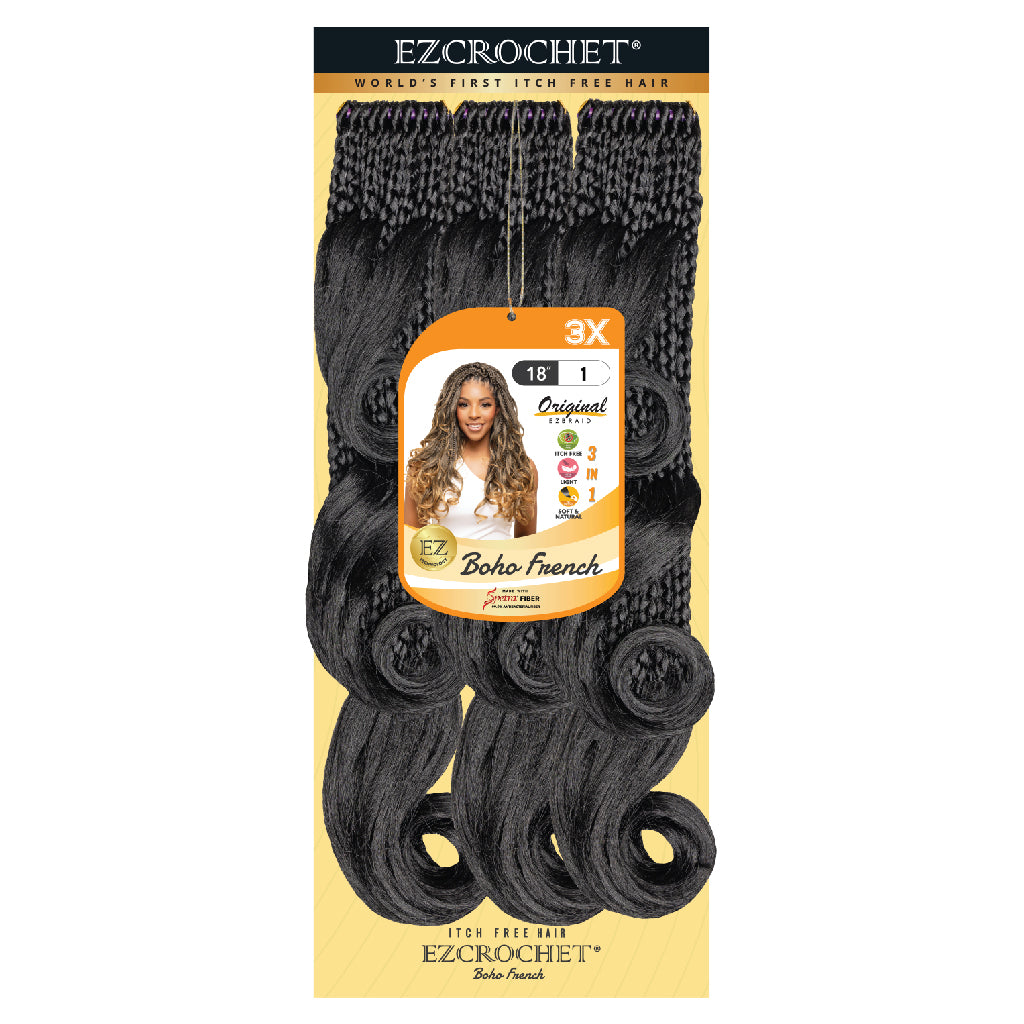2 pack of EZCROCHET Boho French 18" 3x - BRAID BEAUTY