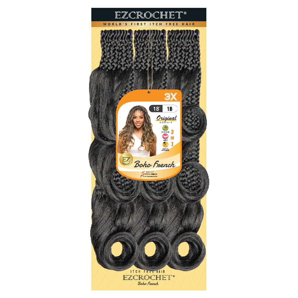 2 pack of EZCROCHET Boho French 18" 3x - BRAID BEAUTY