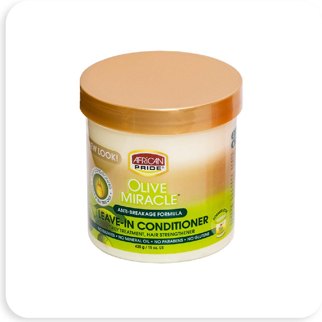 African Pride Olive Miracle Leave-In Conditioner 15 oz - BRAID BEAUTY