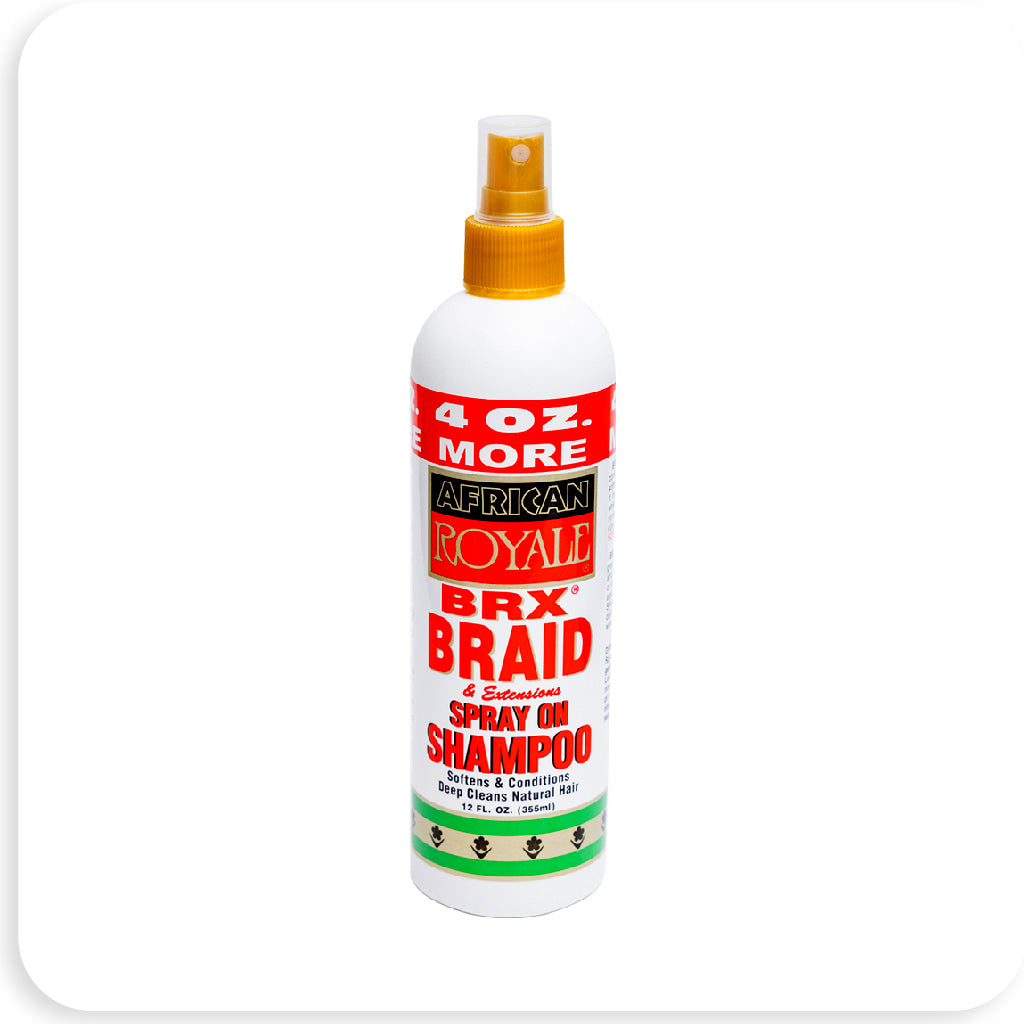 African Royale Brx Braid Spray On Shampoo, 12 Fl Oz - BRAID BEAUTY INC