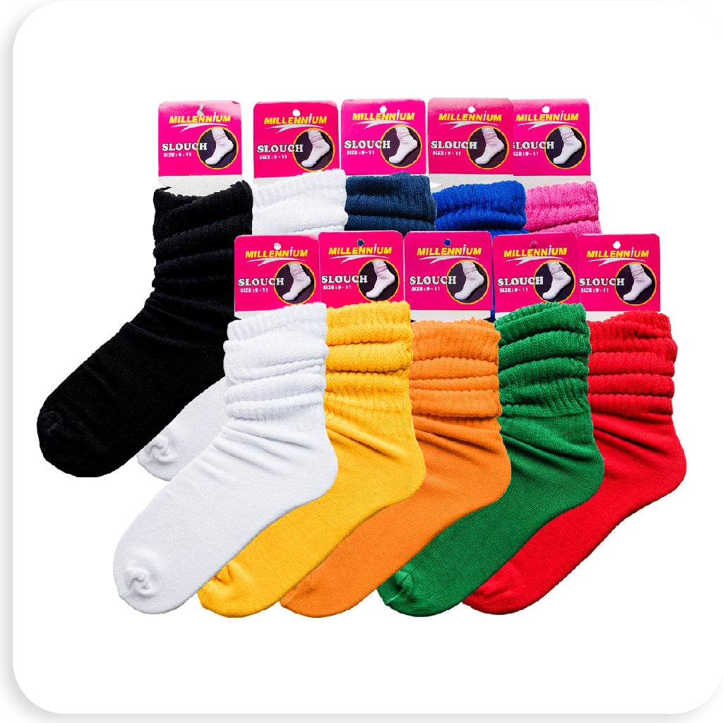 5 Pairs Slouch Socks Set - BRAID BEAUTY INC