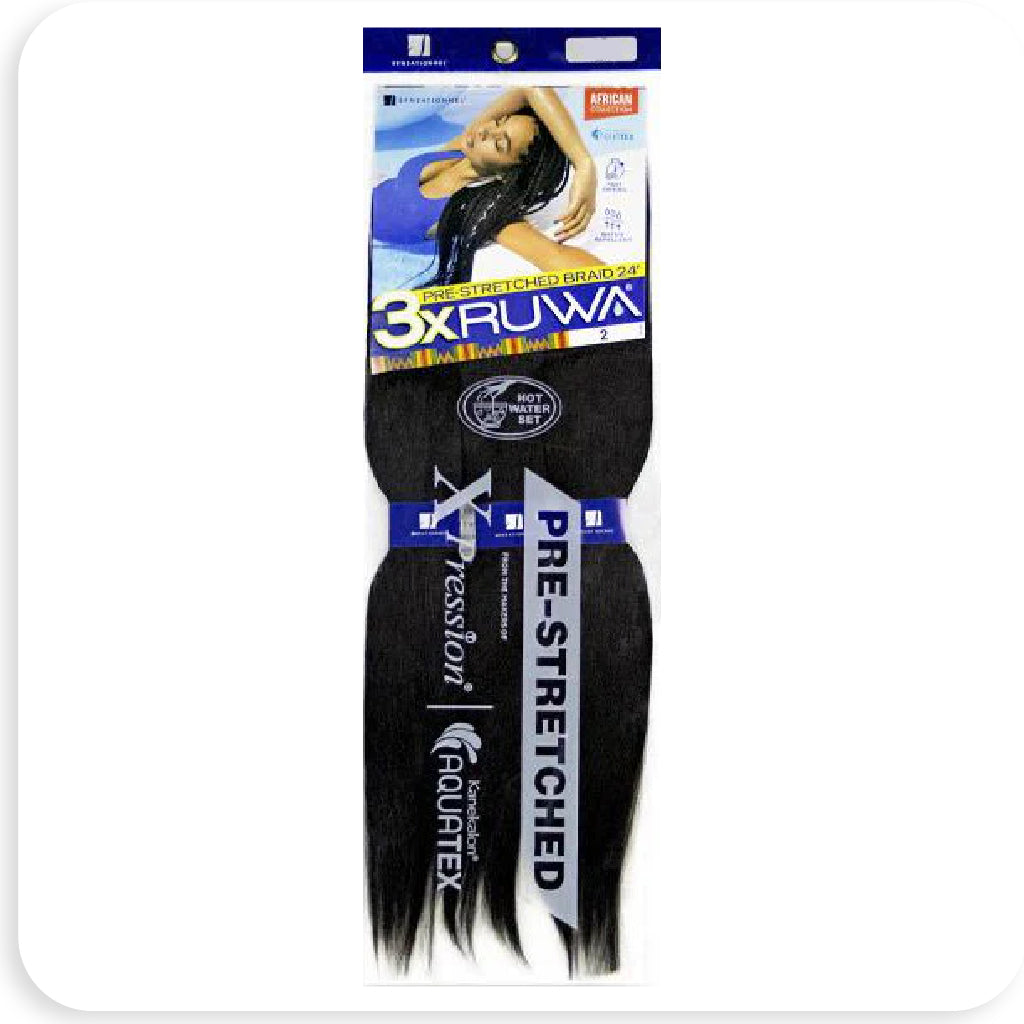 Ruwa Pre-Stretched Braid 24" - 3X - BRAID BEAUTY
