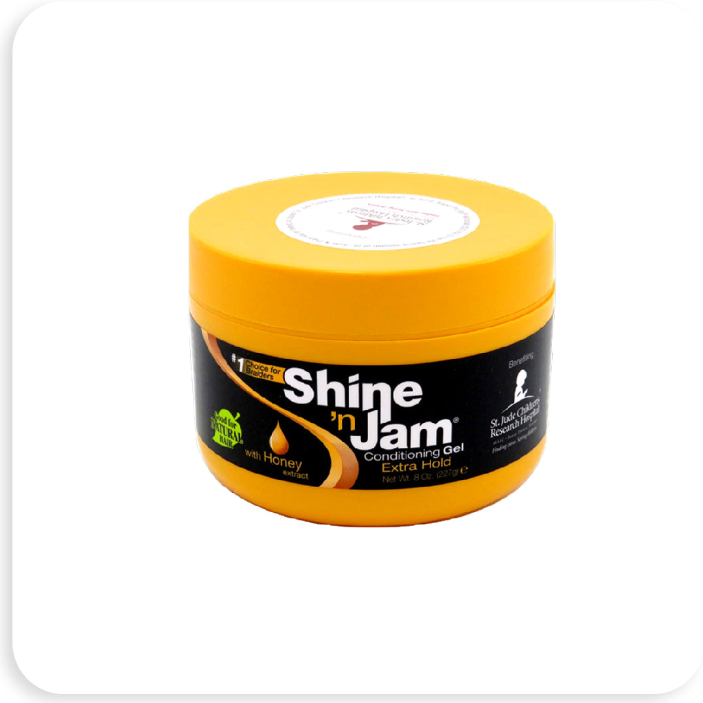 Ampro Shine 'n Jam Extra Hold 8 oz - BRAID BEAUTY INC