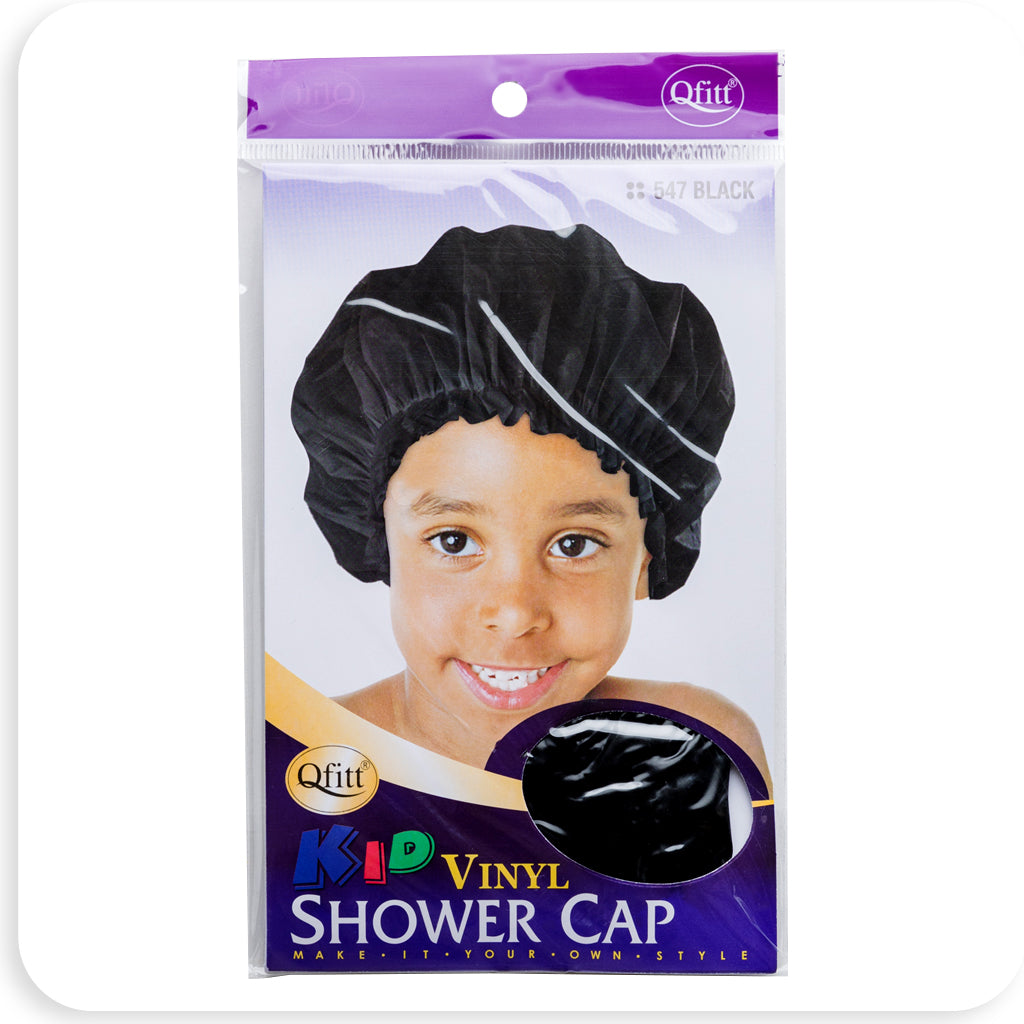 M&M #547 Kid Shower Cap Black - BRAID BEAUTY