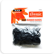 annie BLACK 300 RUBBER BANDS #3152 - BRAID BEAUTY INC