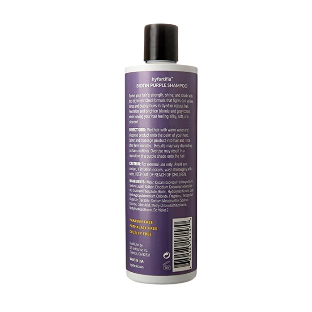 Style Factor hyfortifia™ Biotin Purple Shampoo 12 FL OZ - BRAID BEAUTY