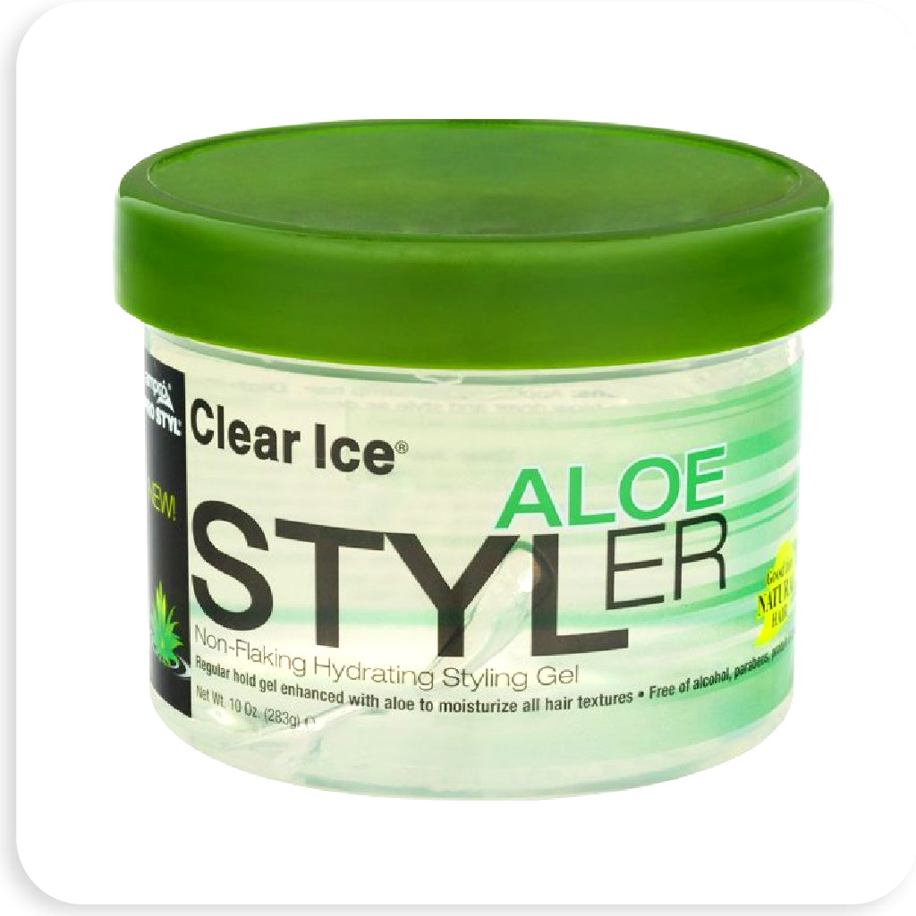 Ampro Aloe Clear Ice Styler Gel 10 oz - BRAID BEAUTY