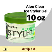 Ampro Aloe Clear Ice Styler Gel 10 oz - BRAID BEAUTY