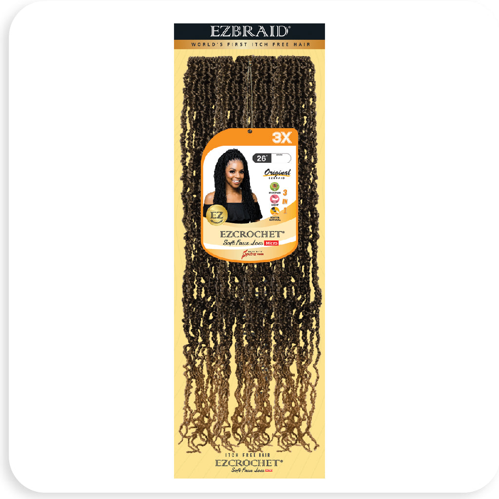 EZCROCHET Soft Faux Locs Micro 26" X3 - BRAID BEAUTY