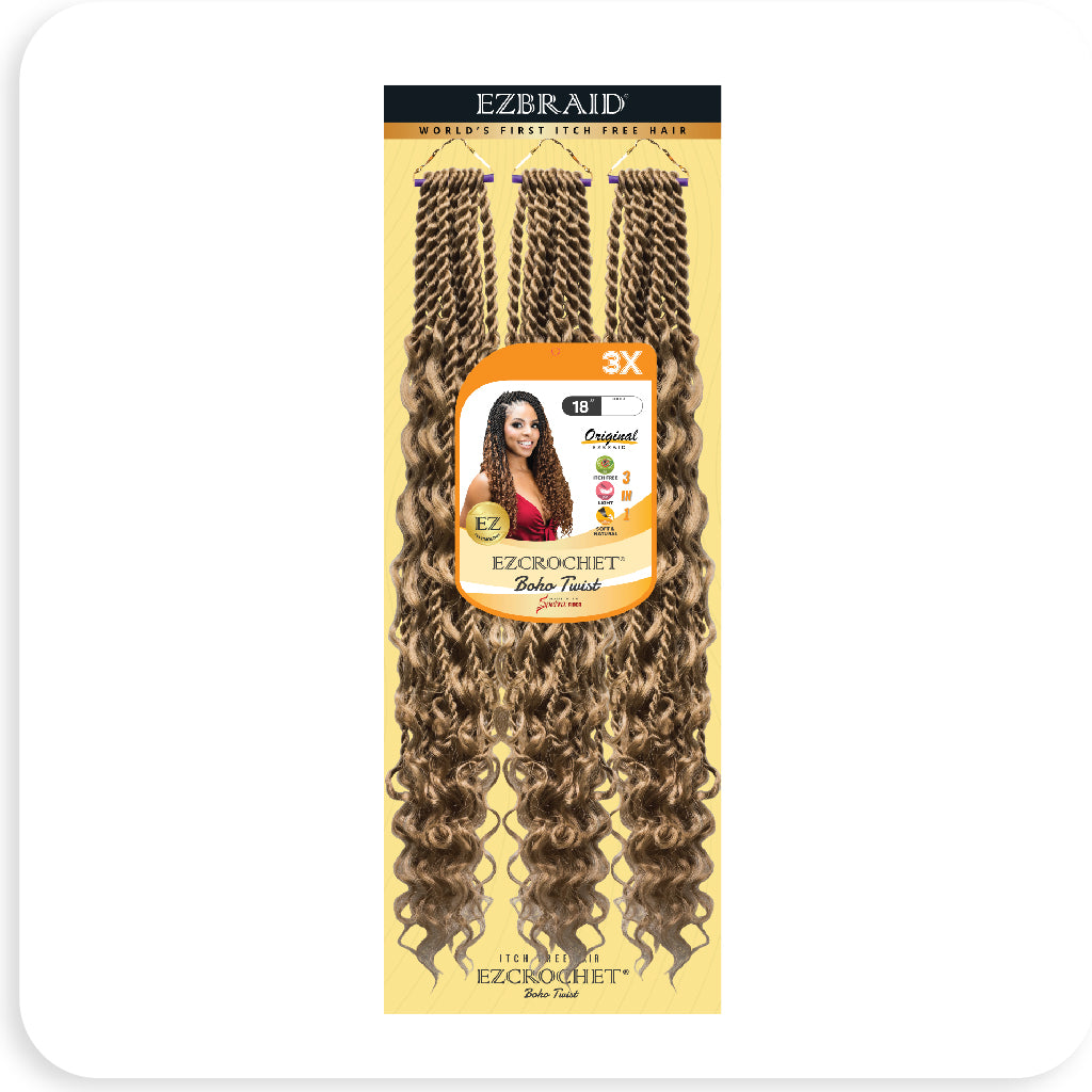 EZCROCHET Boho Twist 18" X3 - BRAID BEAUTY