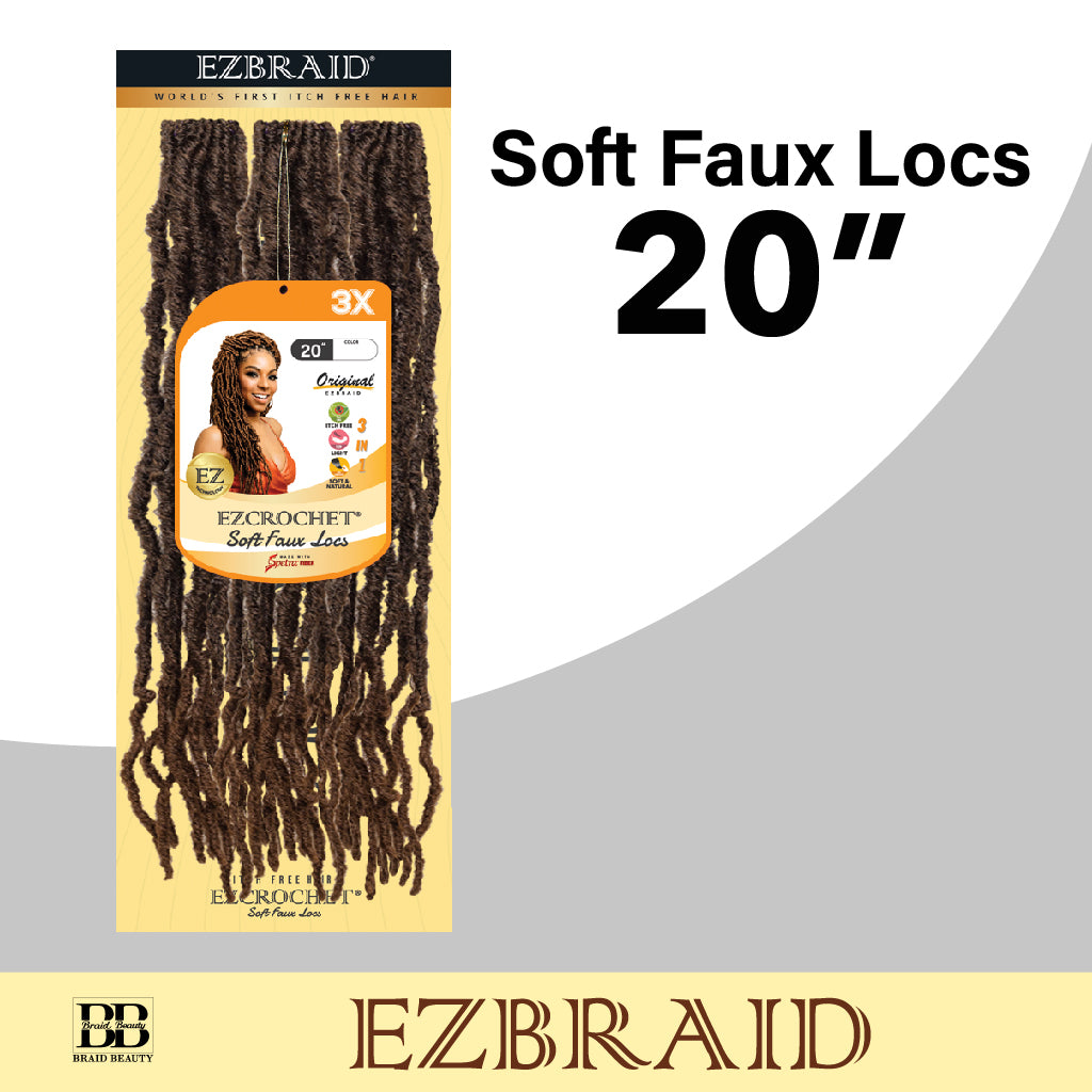 EZCROCHET Soft Faux Locs 20" X3 - BRAID BEAUTY