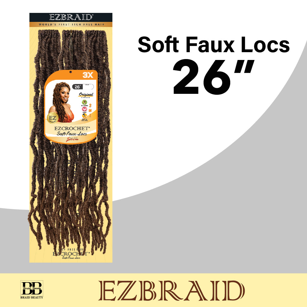 EZCROCHET Soft Faux Locs 26" X3 - BRAID BEAUTY