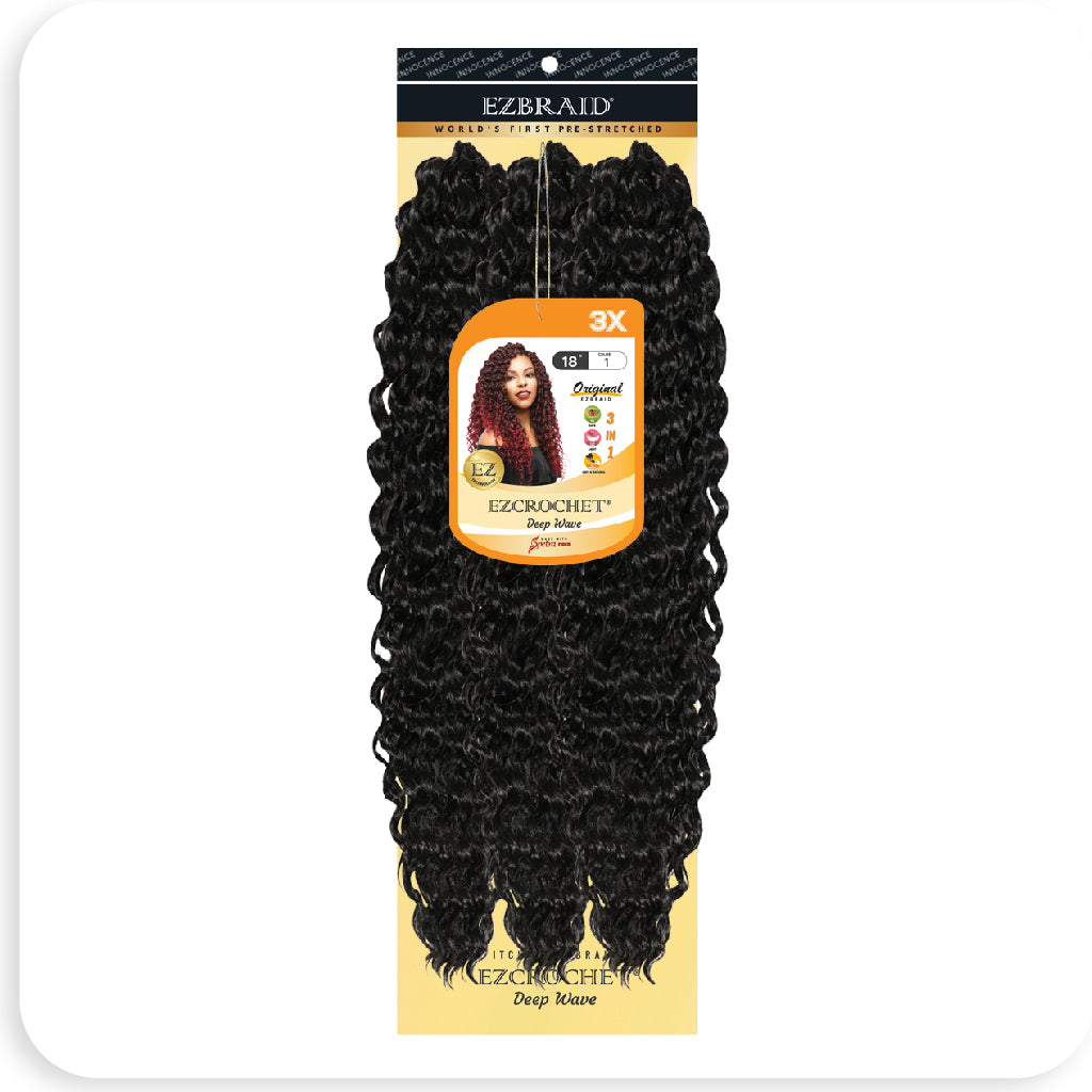 EZCROCHET Deep Wave 18" -3X - BRAID BEAUTY