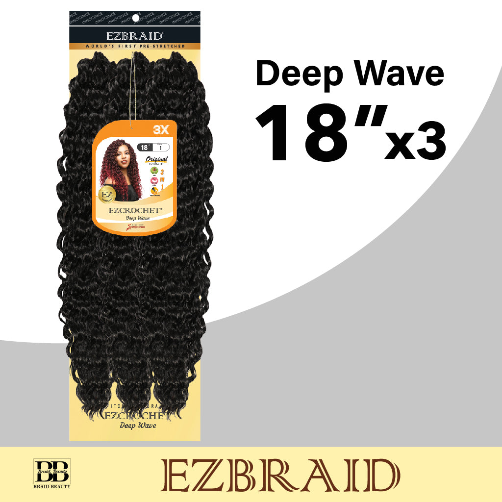 EZCROCHET Deep Wave 18" -3X - BRAID BEAUTY