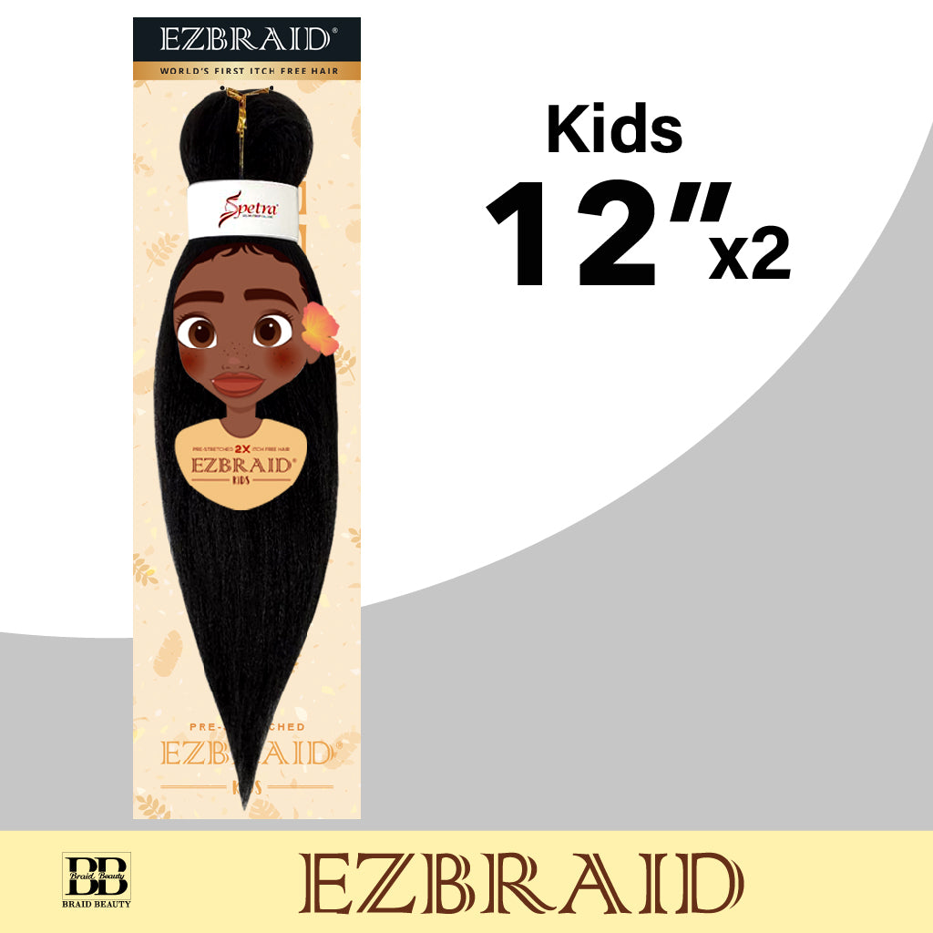 EZBRAID KIDS ANTI-BACTERIAL PRE-STRETCHED HAIR 12- TWO PACK – Curly Gurl  Luv Beauty Supply