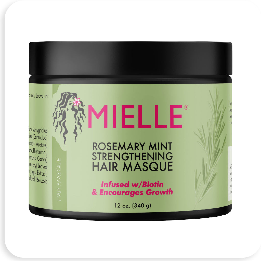 MIELLE Rosemary Mint Strengthening Hair Masque 12 oz - BRAID BEAUTY