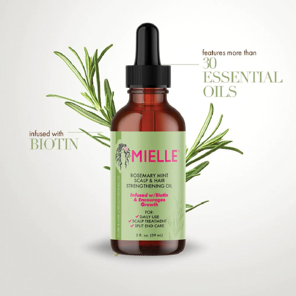 Mielle Rosemary Mint Scalp & Hair Strengthening Oil 2 Oz - BRAID BEAUTY