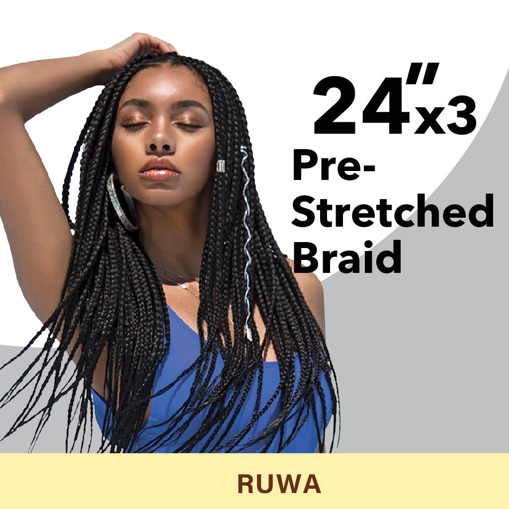 Ruwa Pre-Stretched Braid 24" - 3X - BRAID BEAUTY