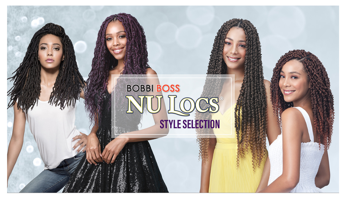 Bobbi Boss Synthetic Hair Crochet Braids African Roots Braid Collection Nu Locs 18" (6-Pack, 1B) - wide 6