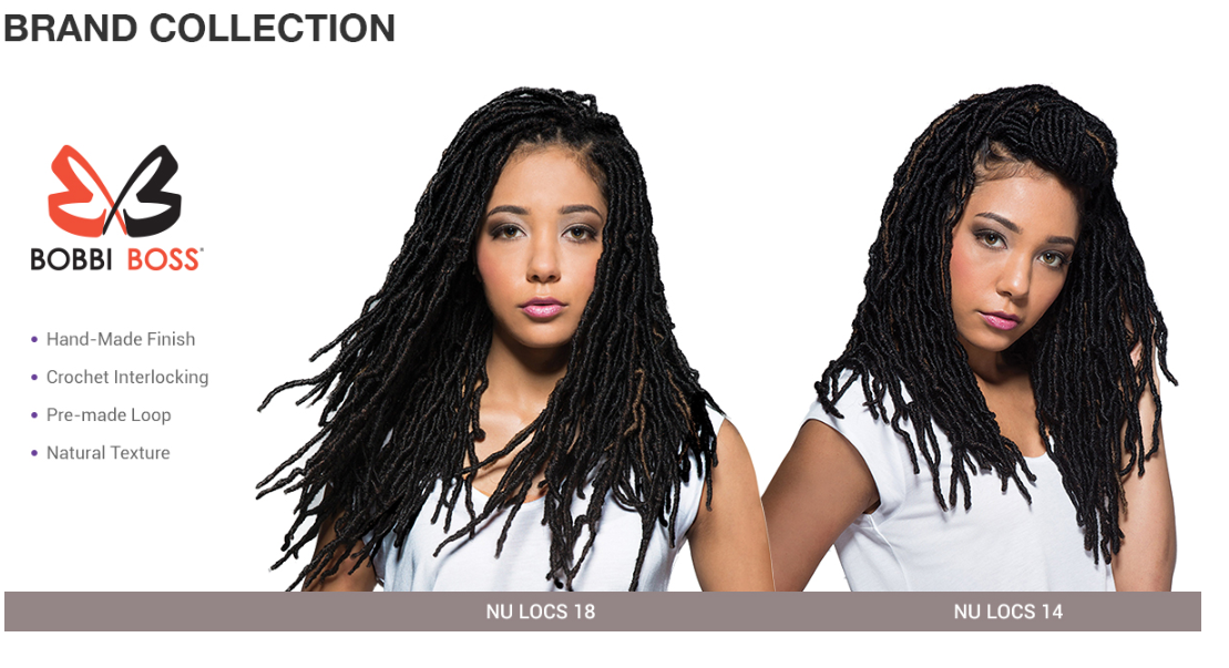 Bobbi Boss Synthetic Hair Crochet Braids African Roots Braid Collection Nu Locs 18" (6-Pack, 1B) - wide 4