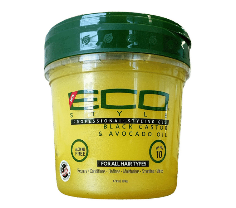 Eco Styling Gel Black Castrol & Avocado 16oz - BRAID BEAUTY