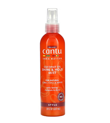 Cantu Shea Butter Coconut Oil Shine & Hold Mist, 8 oz - BRAID BEAUTY