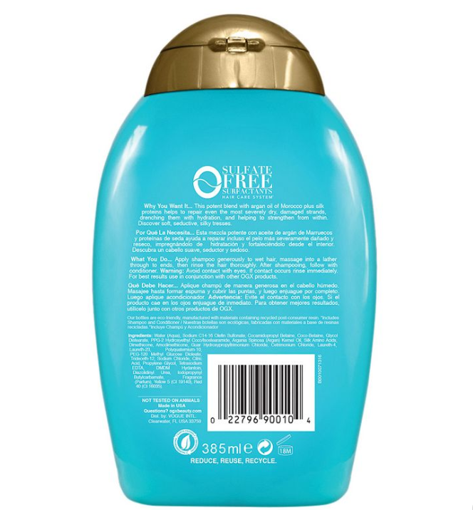 OGX Hydrate & Repair Argan Oil of Morocco Extra Strength Shampoo 13 oz - BRAID BEAUTY