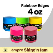 Ampro Shine 'n Jam Rainbow Edges 4 oz - BRAID BEAUTY